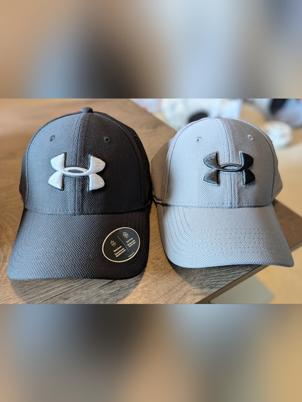 Under Armour Men’s Classic Fit Baseball Cap - Bundle Of 2 Black & Light Gray.